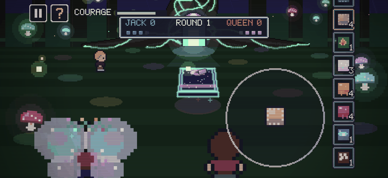 Cornhole match in a glowing wonderland with a giant butterfly